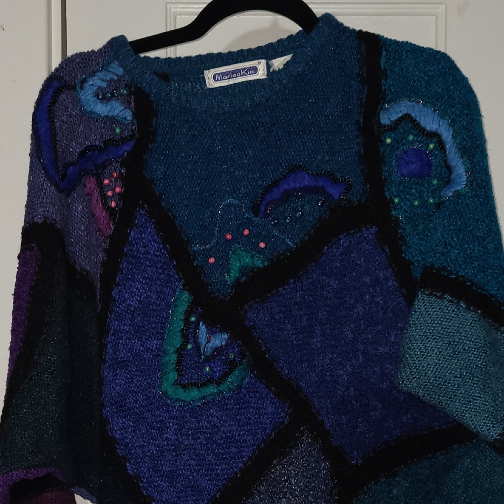 Marisa Christina Women's Colorful Patchwork Sweater